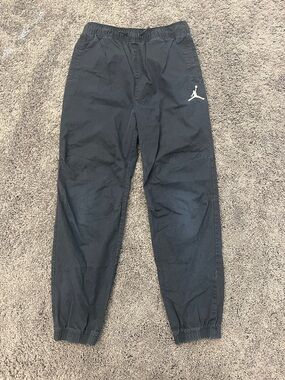 Air Jordan Pants Youth XL Khaki Black Cotton Essentials Woven Trousers Nike